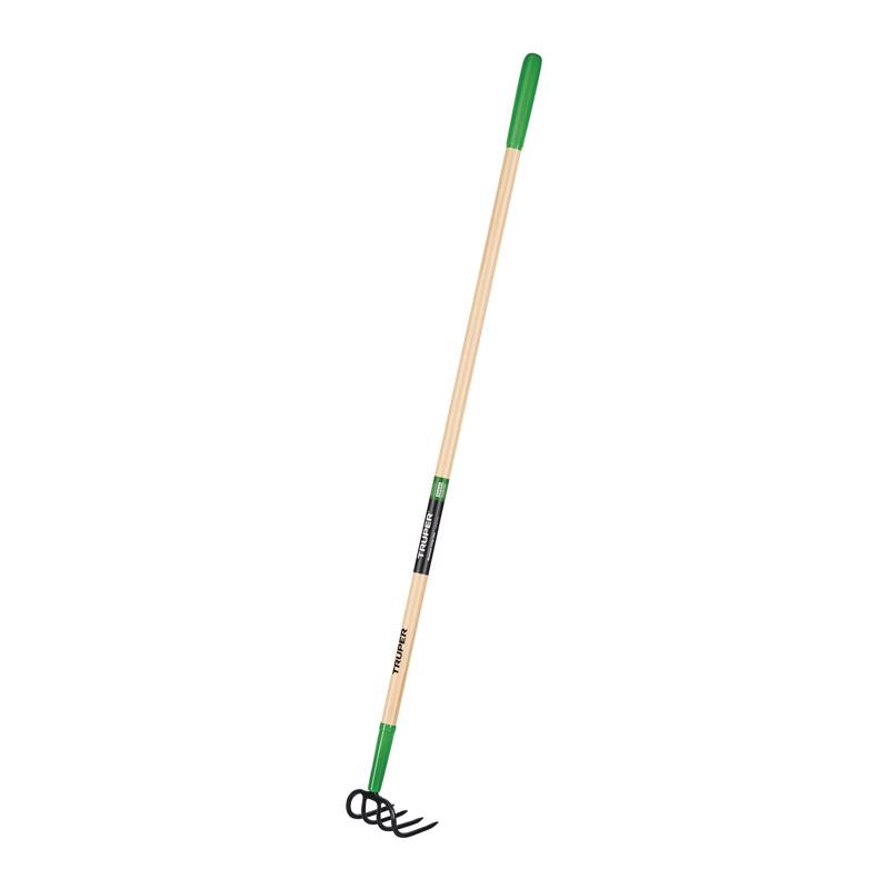 Truper 4 Tine Steel Cultivator 54 in. Wood Handle