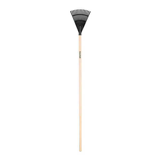 Truper Tru-Tough 54.5 in. 15 Tine Poly Shrub Rake Wood Handle