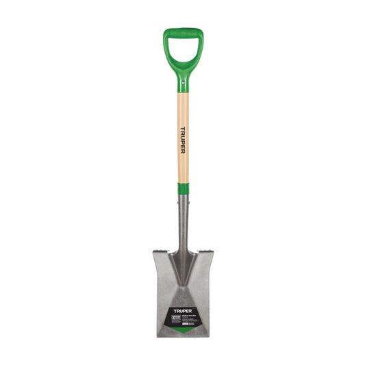 Truper Tru-Tough 41 in. Steel Square Garden Spade Wood Handle