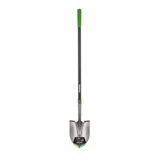 Truper Tru-Tough 56.75 in. Steel Round Digging Shovel Fiberglass Handle