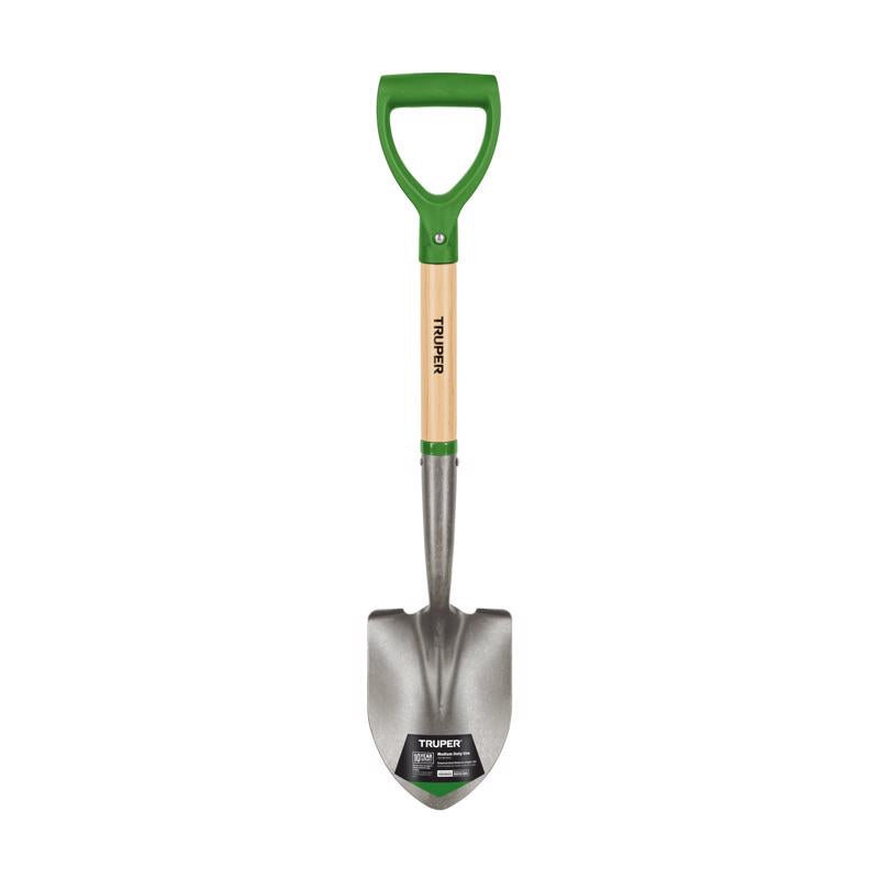 Truper 27 in. Steel Round Utility Shovel Wood Handle