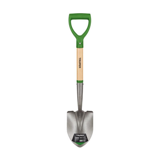 Truper 27 in. Steel Round Utility Shovel Wood Handle