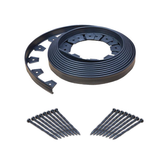 EasyFlex Plastic Black Landscape Edging Kit