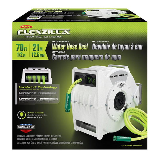 Legacy Flexzilla 1/2 in. D X 70 ft. L Heavy Duty Premium Grade Hose and Reel