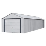 Arrow Murryhill 12 ft. x 24 ft. Metal Horizontal Peak Garage without Floor Kit