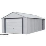 Arrow Murryhill 14 ft. x 21 ft. Steel Horizontal Peak Garage without Floor Kit
