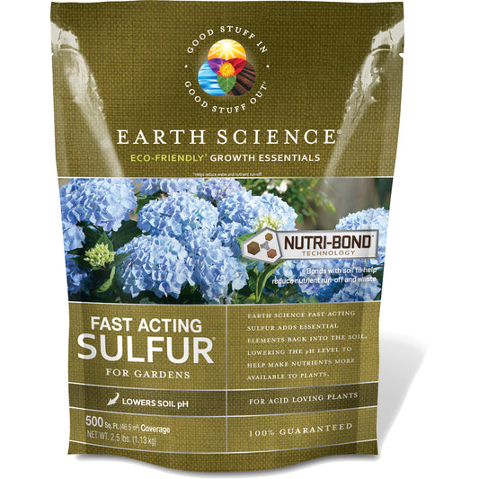 Earth Science Fast Acting Soil Sulphur 500 sq ft 2.5 lb