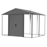 Arrow Ironwood 10 ft. x 8 ft. Metal Horizontal or Vertical Peak Storage Shed without Floor Kit