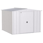 Arrow Classic 8 ft. x 8 ft. Metal Vertical Peak Storage Shed without Floor Kit