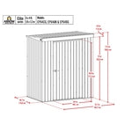 Arrow Elite 6 ft. x 4 ft. Metal Gable Storage Shed without Floor Kit
