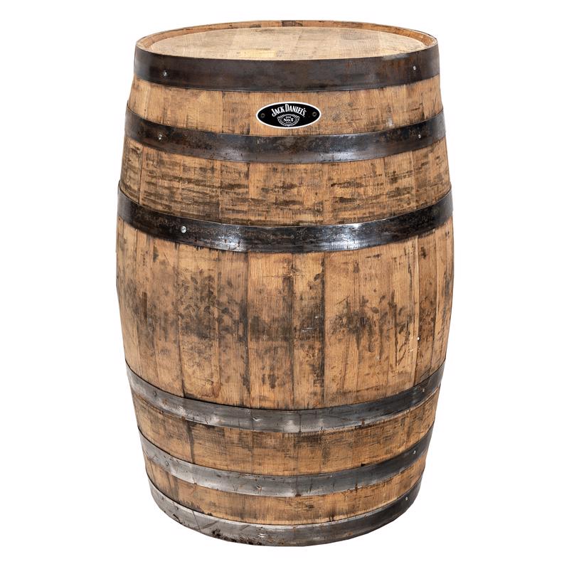 Real Wood Products Jack Daniels 35 in. H X 26 in. W X 26 in. D Oak Whiskey Barrel Brown