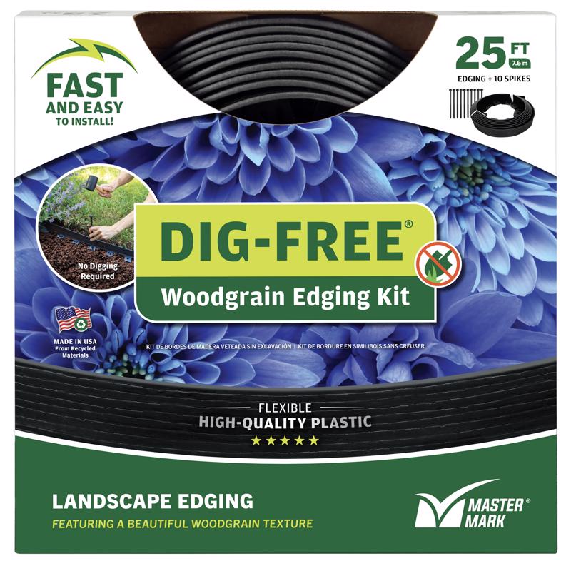 Master Mark 25 ft. L X 1.5 in. H Plastic Black Coiled Edging