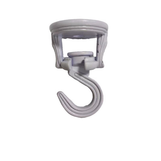 Living Accents White Zinc 3.56 in. H Swivel Swag Hook 1 pk