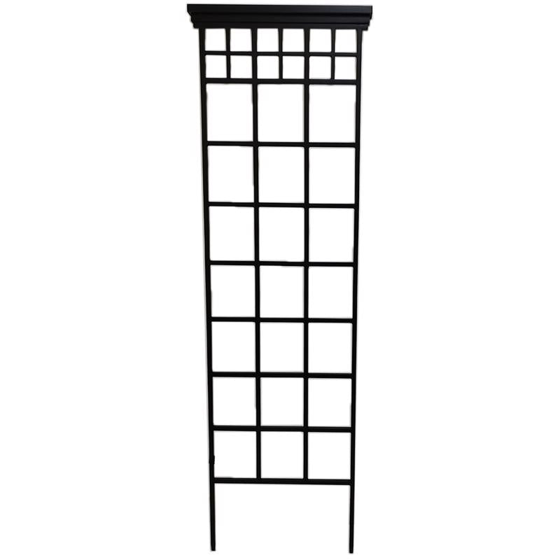 Living Accents 78 in. H Black Steel Garden Trellis