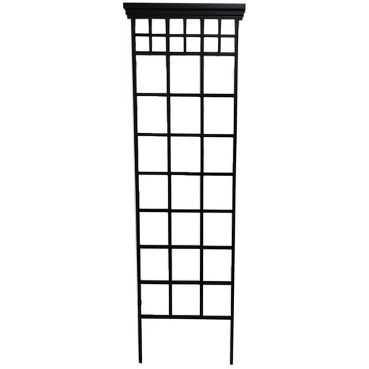 Living Accents 78 in. H Black Steel Garden Trellis