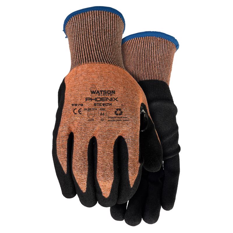 Watson Gloves L Polyester Stealth Phoenix Orange Protective Gloves