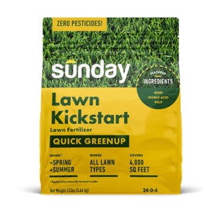 Sunday Lawn Kickstart All-Purpose Lawn Fertilizer For All Grasses 4000 sq ft FF2044, Pack of 2