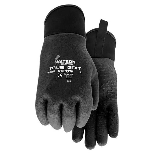 Watson Gloves L PVC True Grit Black Dipped Gloves