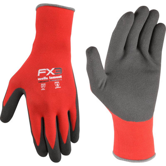 Wells Lamont FX3 Men's Outdoor Work Gloves Gray/Red L 1 pair