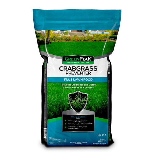GreenPeak Crabgrass Preventer Lawn Food For All Grasses 15000 sq ft