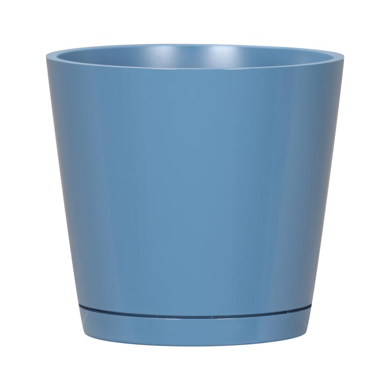 L&G 5.7 in. H X 6 in. W X 6 in. D X 6 in. D Resin Planter Blue