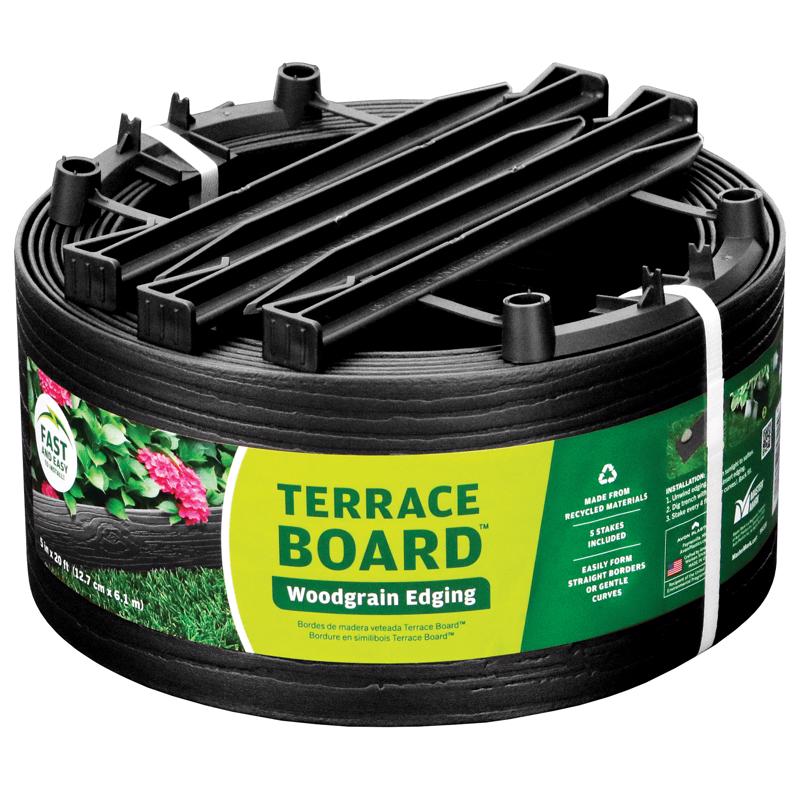 Master Mark 20 ft. L X 5 in. H Plastic Black Landscape Edging Kit