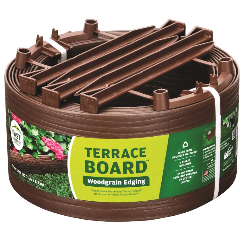 Master Mark 20 ft. L X 5 in. H Plastic Brown Landscape Edging Kit