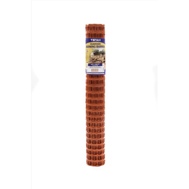 Tenax 4 ft. H X 100 ft. L Polyethylene Guardian Warning Barrier Orange