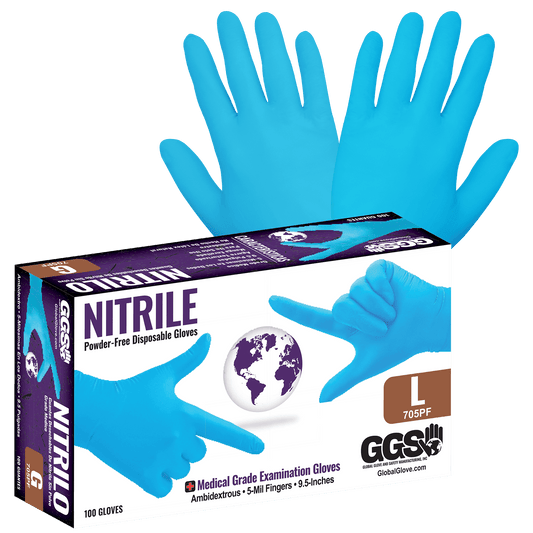 Nitrile Gloves 705PF-L (Case of 10 Box)