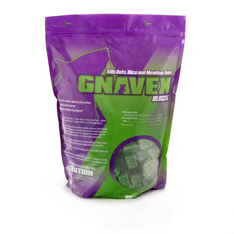 Gnavex Toxic Rodenticide Bait Blocks For Mice and Rats 4 lb 1 pk