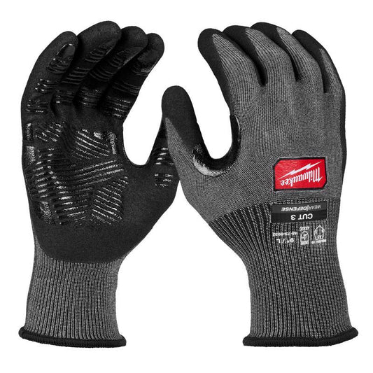 Milwaukee Wear Defense Protection Cut Level 3 Work Gloves Black M 1 pair