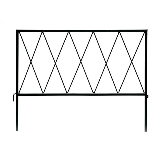 Glamos Wire 22 ft. L X 18 in. H Metal Black Garden Fence