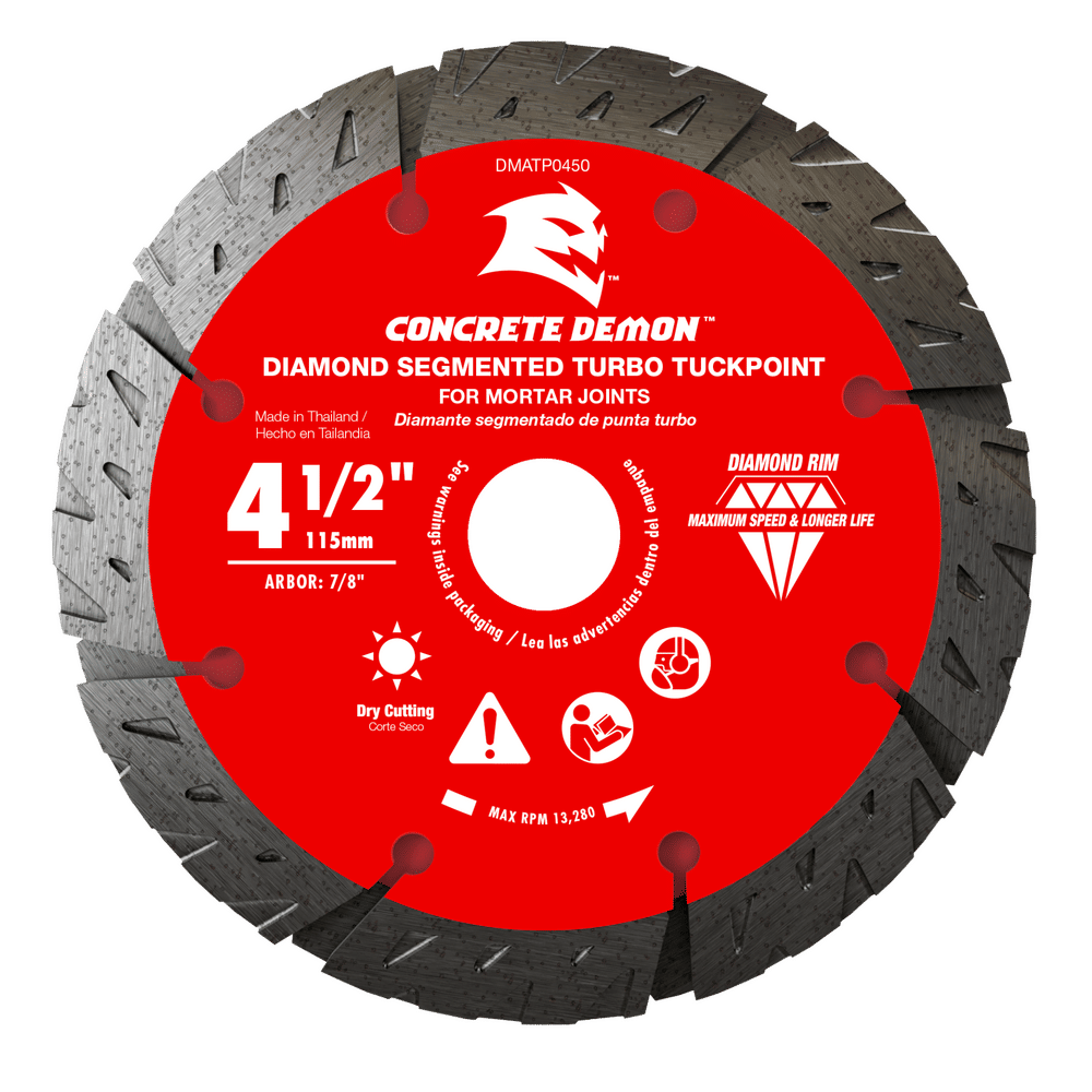 Diablo 4-1/2 in. D X 7/8 in. X .240 in. thick Diamond Tuck Point Masonry Cut-Off Wheel 1 pk