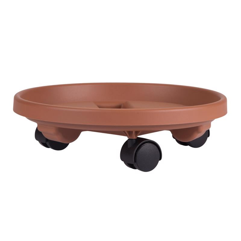 Bloem 3.6 in. H X 11.9 in. D Resin Classic Plant Caddy Terracotta