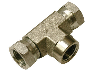 Apache Steel 3/8 in. x 3/8 in. T-Hydraulic Adapter 39035912 1 pk