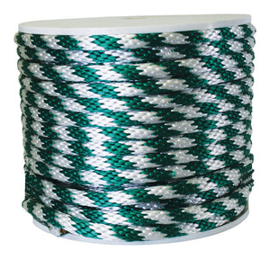 Koch Industries 5/8 in. D X 140 ft. L Green/White Solid Braided Poly Derby Rope 5162045