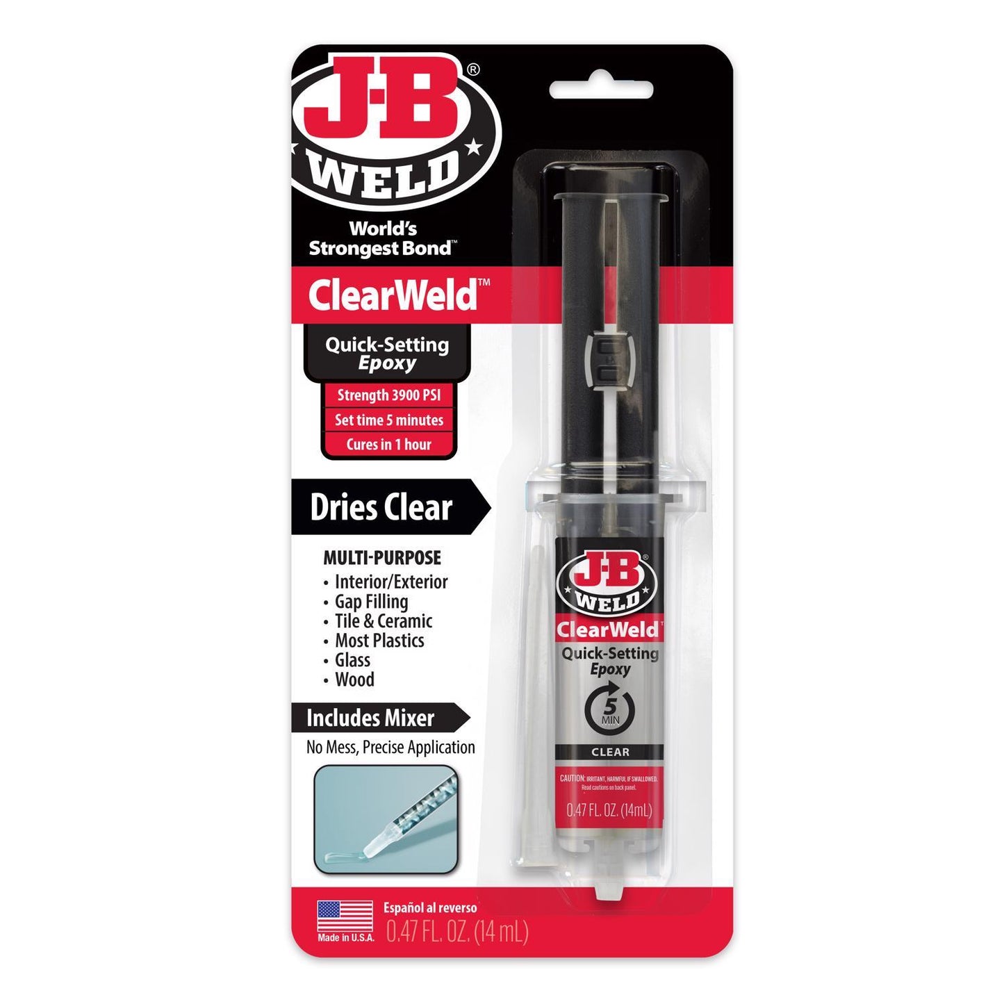 JB CLEARWELD EPOXY .47OZ