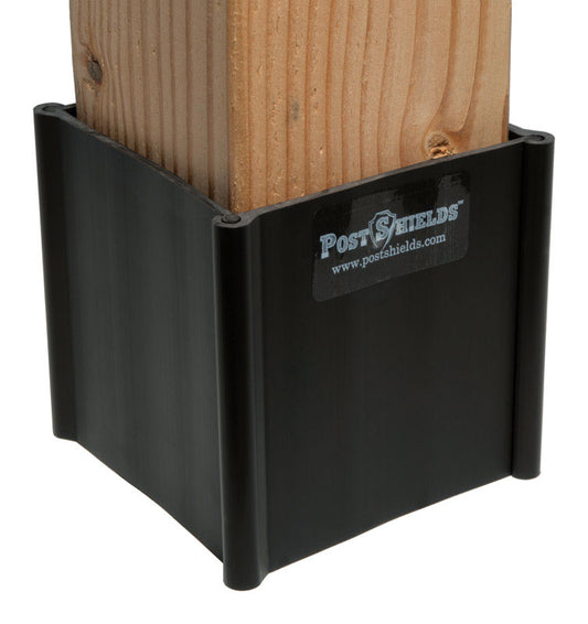 Post Shields Inc. 4 in. H X 4 in. W X 4 in. L PVC Coated Brown PVC Fence Post Protection