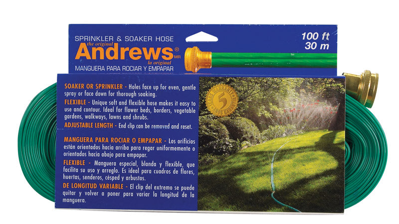 Andrews 1 in. D X 100 ft. L Medium Duty Sprinkler/Soaker Hose