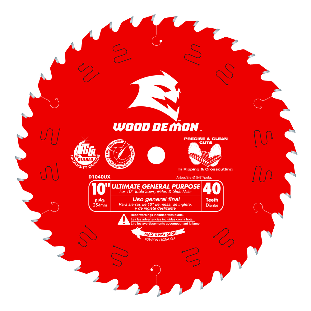 Diablo Ultimate GP 10 in. D X 5/8 in. TiCo Hi-Density Carbide Circular Saw Blade 40 teeth 1 pk