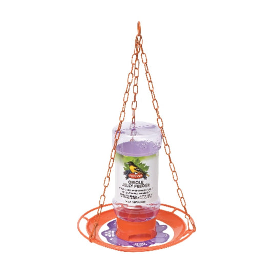 Perky-Pet Oriole 32 oz Metal/Plastic Jelly Feeder Nectar Bird Feeder 3 ports