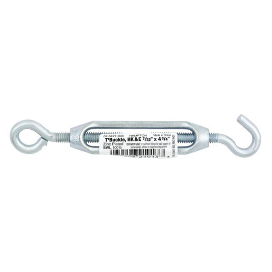 Hampton Zinc-Plated Aluminum/Steel 0.185 in. D Turnbuckle 120 lb 4-3/4 in. L
