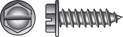HILLMAN No. 8 Ga. X 1-1/2 in. L Slotted Hex Washer Head Sheet Metal Screws 1 pk