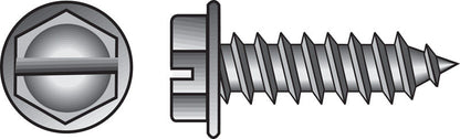 HILLMAN No. 10 Ga. X 1-1/2 in. L Slotted Hex Washer Head Sheet Metal Screws 100 pk