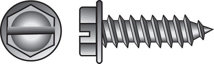 HILLMAN No. 6 Ga. X 5/8 in. L Slotted Hex Washer Head Sheet Metal Screws 100 pk