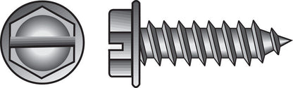 HILLMAN No. 8 Ga. X 5/8 in. L Slotted Hex Washer Head Sheet Metal Screws 100 pk