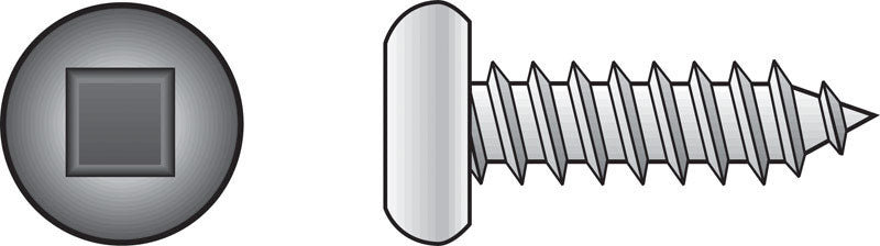 HILLMAN No. 6 Ga. X 1-1/4 in. L Square Hex Head Sheet Metal Screws 1 pk