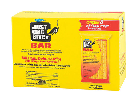 Farnam Just One Bite II Bait Blocks For Mice and Rats 16 oz 8 pk