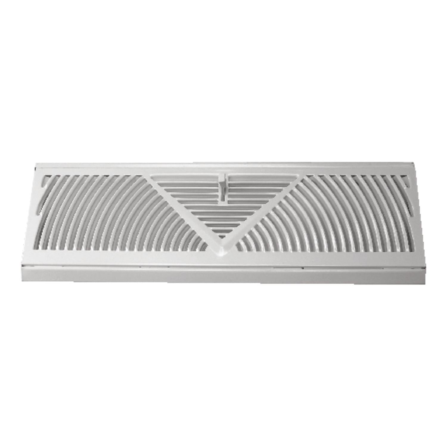 Tru Aire 4-1/2 in. H X 15 in. W 3-Way Powder Coat White Steel Baseboard Diffuser