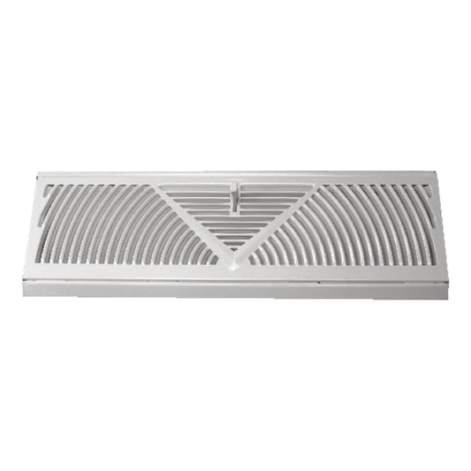 Tru Aire 4-1/2 in. H X 15 in. W 3-Way Powder Coat White Steel Baseboard Diffuser